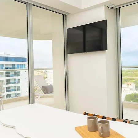Apartment Esquina Con Balcon Y Vista 180° Al Mar Cb1429 Cartagena